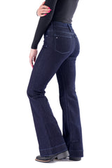 BELLA : Trouser Flare (Midnight) Dusk Blue Stitch