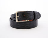 Caiman Crocodile Flank Belt : Black
