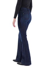 BELLA : Trouser Flare (Deep Ocean) Navy Stitch