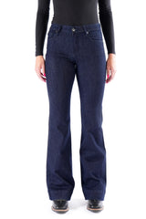 BELLA : Trouser Flare (Midnight) Navy Stitch