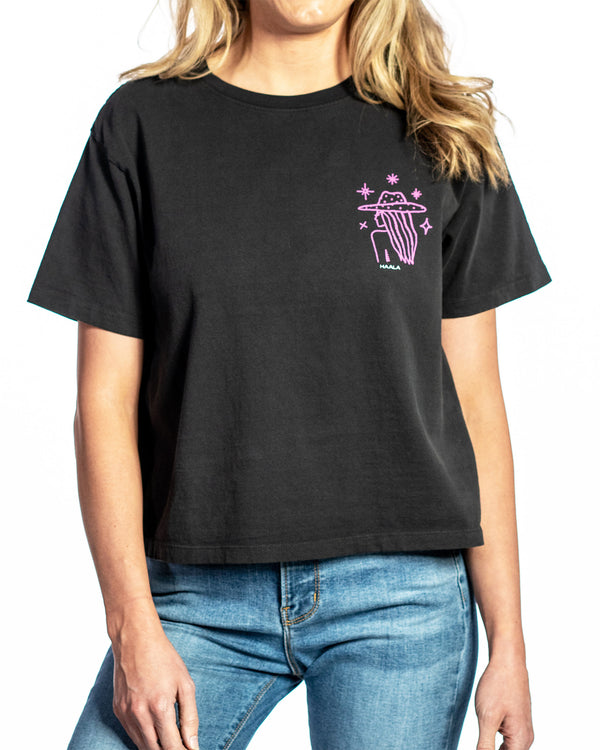 Boxy T-shirt : Fuchsia Cowgirl