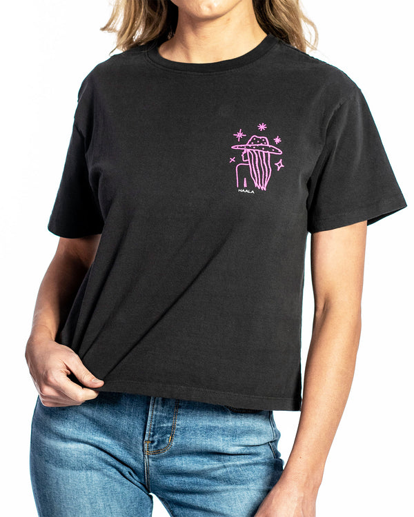 Boxy T-shirt : Fuchsia Cowgirl