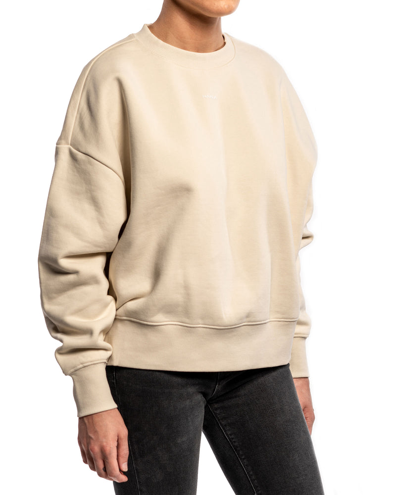Heavy Crew Sweatshirt: Cream