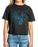 Boxy T-shirt : Teal Crow