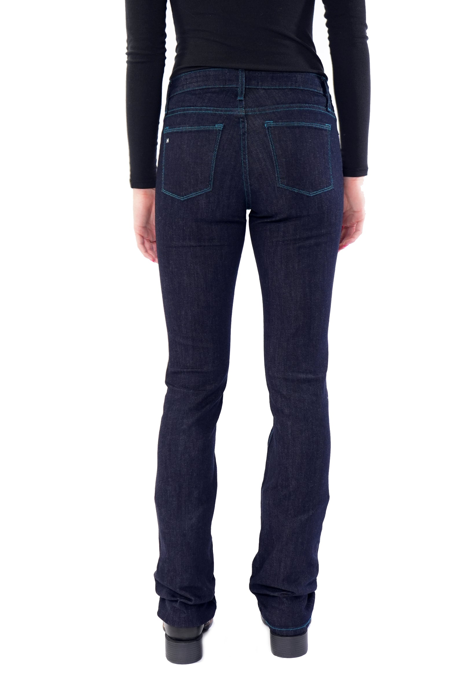 WESTERLY : Straight Leg (Midnight) Teal Stitch – HAALA Denim