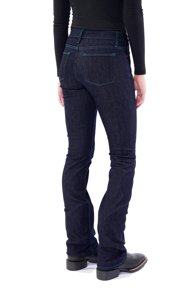 WESTERLY : Straight Leg (Midnight) Teal Stitch – HAALA Denim
