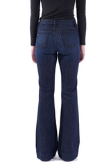 BELLA : Trouser Flare (Deep Ocean) Navy Stitch