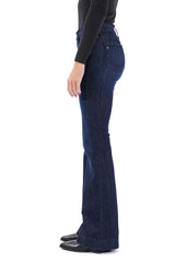 BELLA : Trouser Flare (Deep Ocean) Navy Stitch