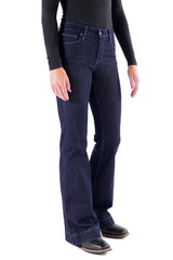 BELLA : Trouser Flare (Midnight) Dusk Blue Stitch