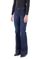 BELLA : Trouser Flare (Deep Ocean) Navy Stitch