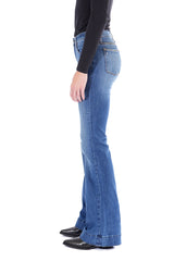 BELLA : Trouser Flare (Indigo Stone) Gold Combo
