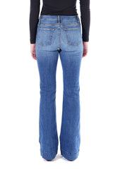 BELLA : Trouser Flare (Indigo Stone) Gold Combo