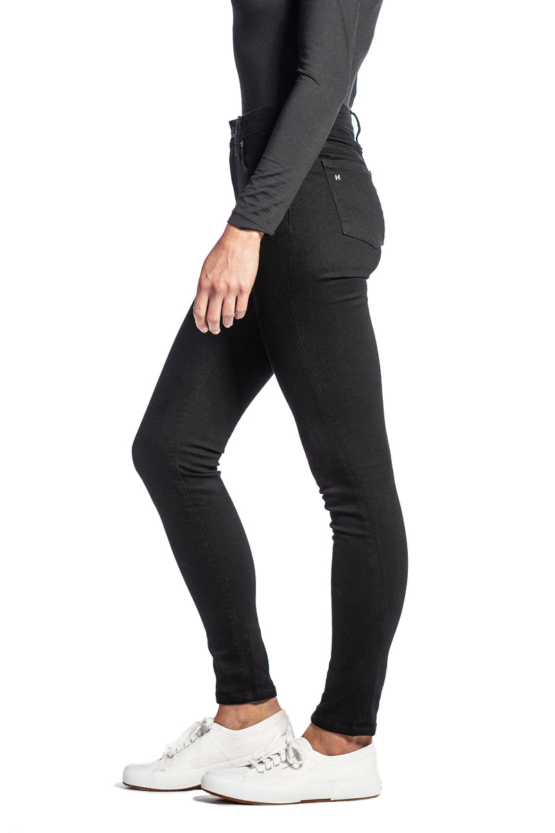 WHITNEY : High-Rise Skinny (Black) Black Stitch