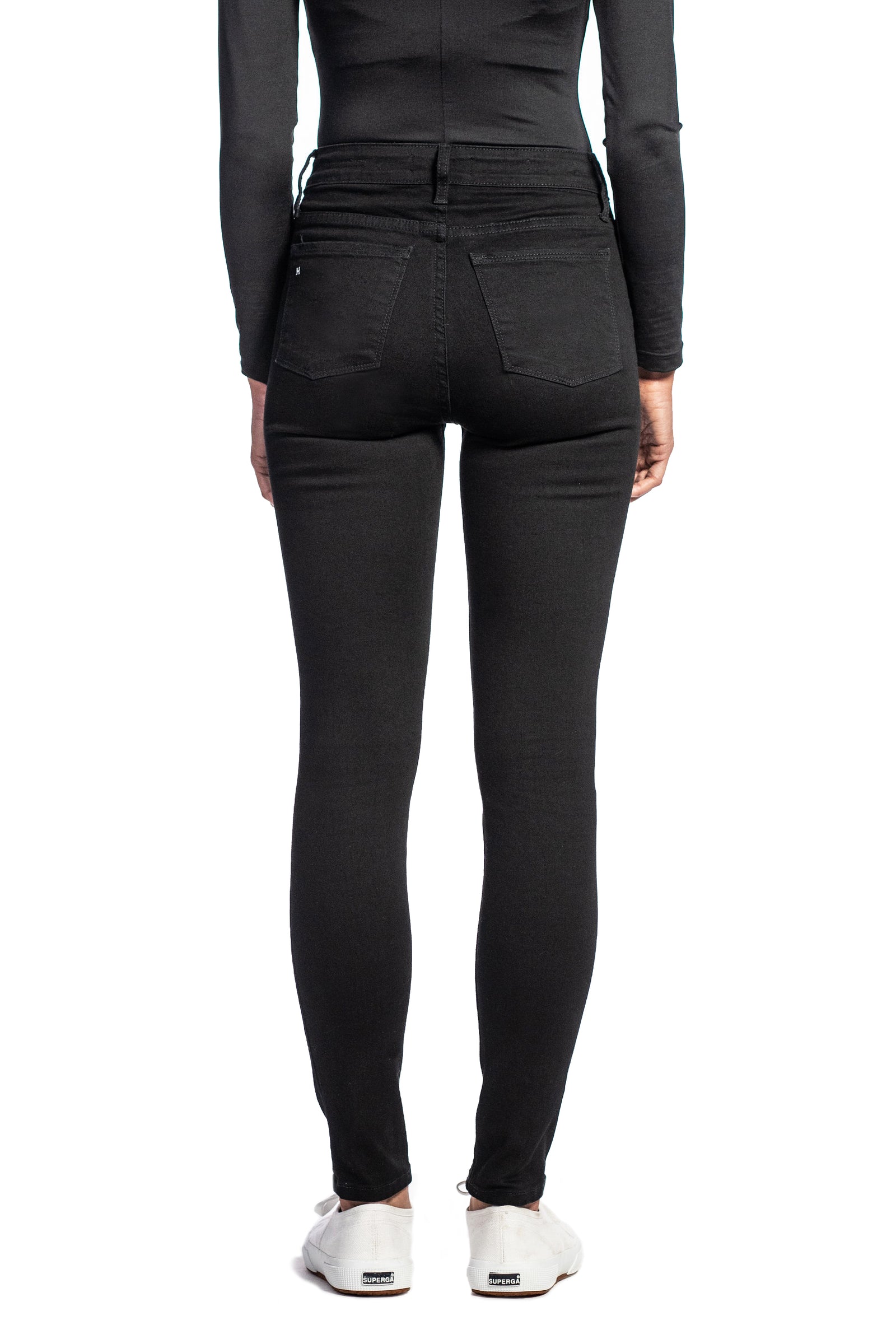 WHITNEY : High-Rise Skinny (Black) Black Stitch – HAALA Denim