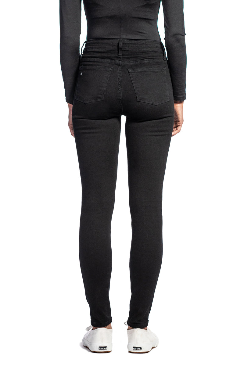 WHITNEY : High-Rise Skinny (Black) Black Stitch
