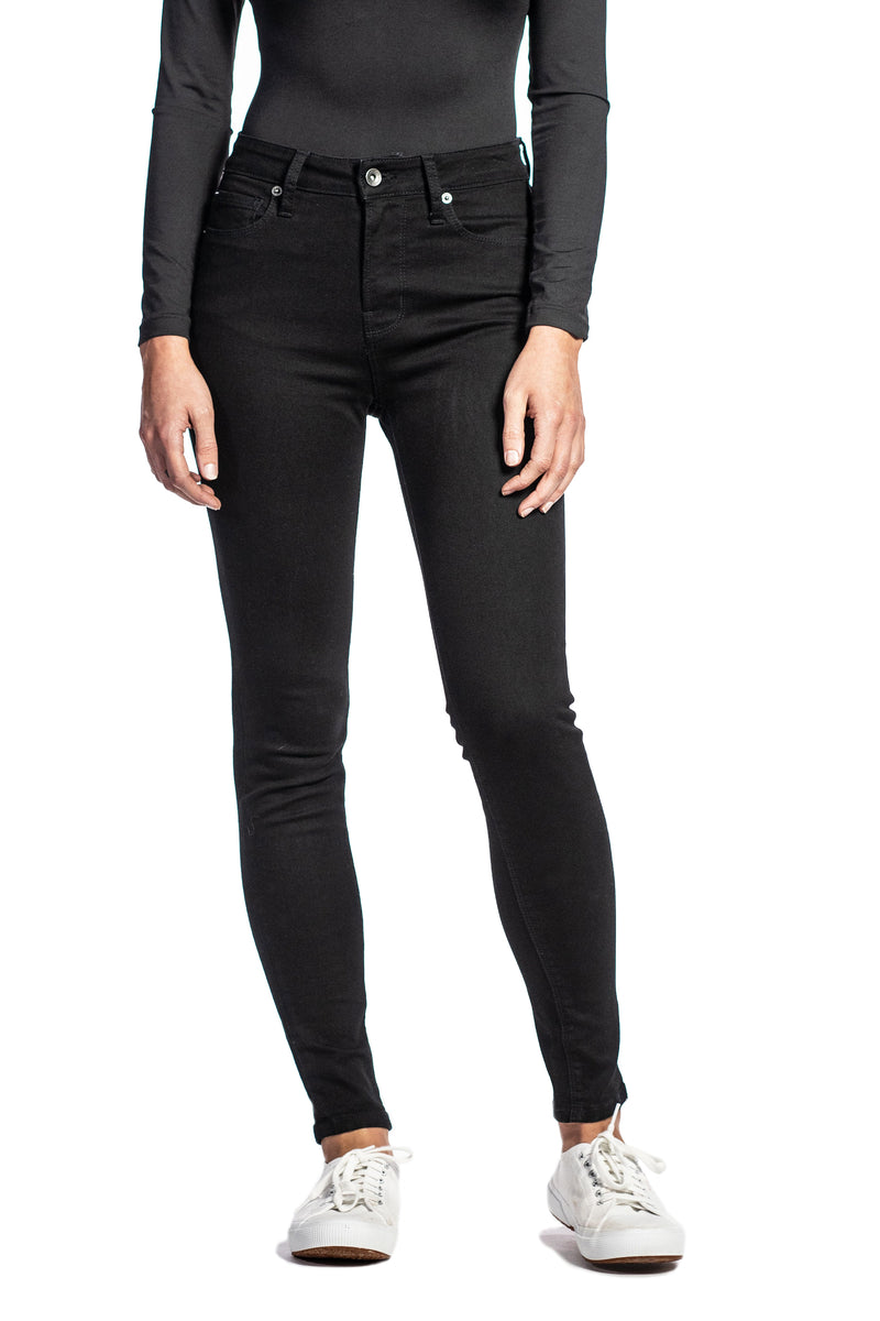 WHITNEY : High-Rise Skinny (Black) Black Stitch