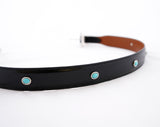Italian Calf Tapered Concho Belt : Black