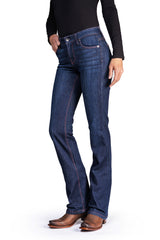 VENICE : Bootcut (Deep Ocean) Burgundy Stitch