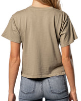 Crop Split T-shirt : Elephant Skin