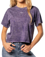 Crop Split T-shirt : Sassafras Vintage Wash