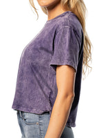 Crop Split T-shirt : Sassafras Vintage Wash