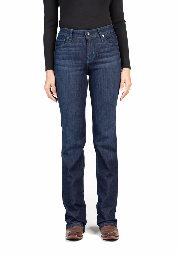 VENICE : Bootcut (Deep Ocean) Teal Stitch