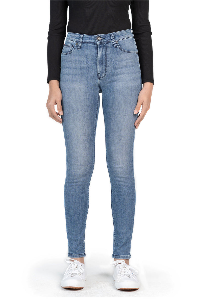 WHITNEY : High-Rise Skinny (Light Wash) Navy Stitch