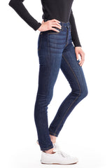 WHITNEY : High-Rise Skinny (Deep Ocean) Gold Stitch