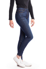 WHITNEY : High-Rise Skinny (Deep Ocean) Gold Stitch