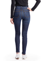 WHITNEY : High-Rise Skinny (Deep Ocean) Gold Stitch